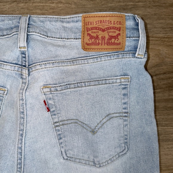 Levi's 725 Kick Bootcut Jeans Womens 28 Light Wash Mid Rise Boot Cut Denim - Picture 9 of 10